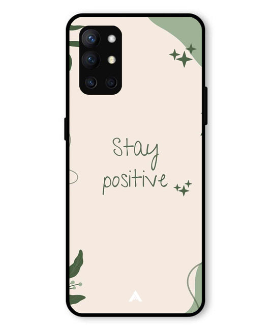 Stay Positive 1 Metal Back Cover Phone Case for Oneplus 9R