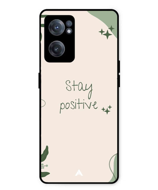 Stay Positive 1 Metal Back Cover Phone Case for Oneplus Nord CE 2