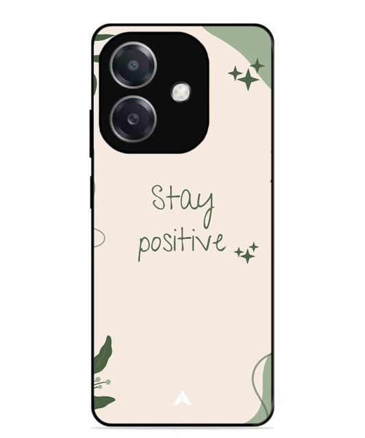 Stay Positive 1 Metal Back Cover Phone Case for Oppo A3X