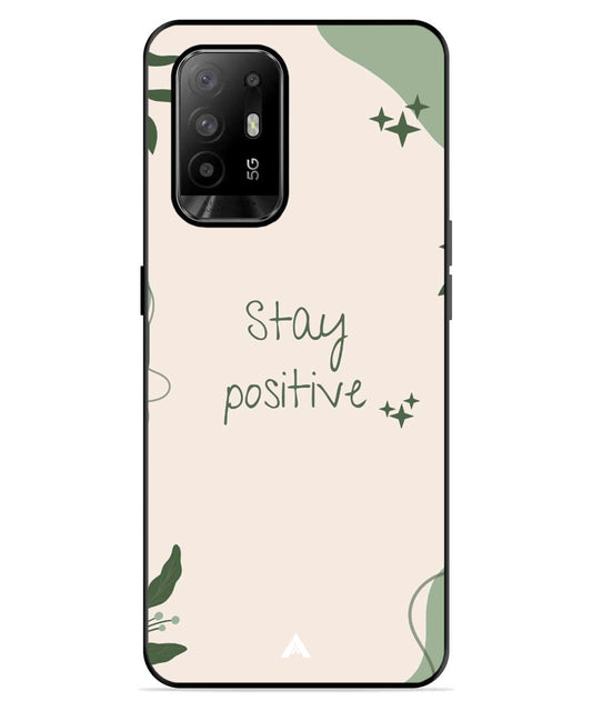 Stay Positive 1 Metal Back Cover Phone Case for Oppo F19 Pro Plus