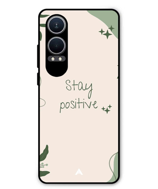 Stay Positive 1 Metal Back Cover Phone Case for Oppo K12x