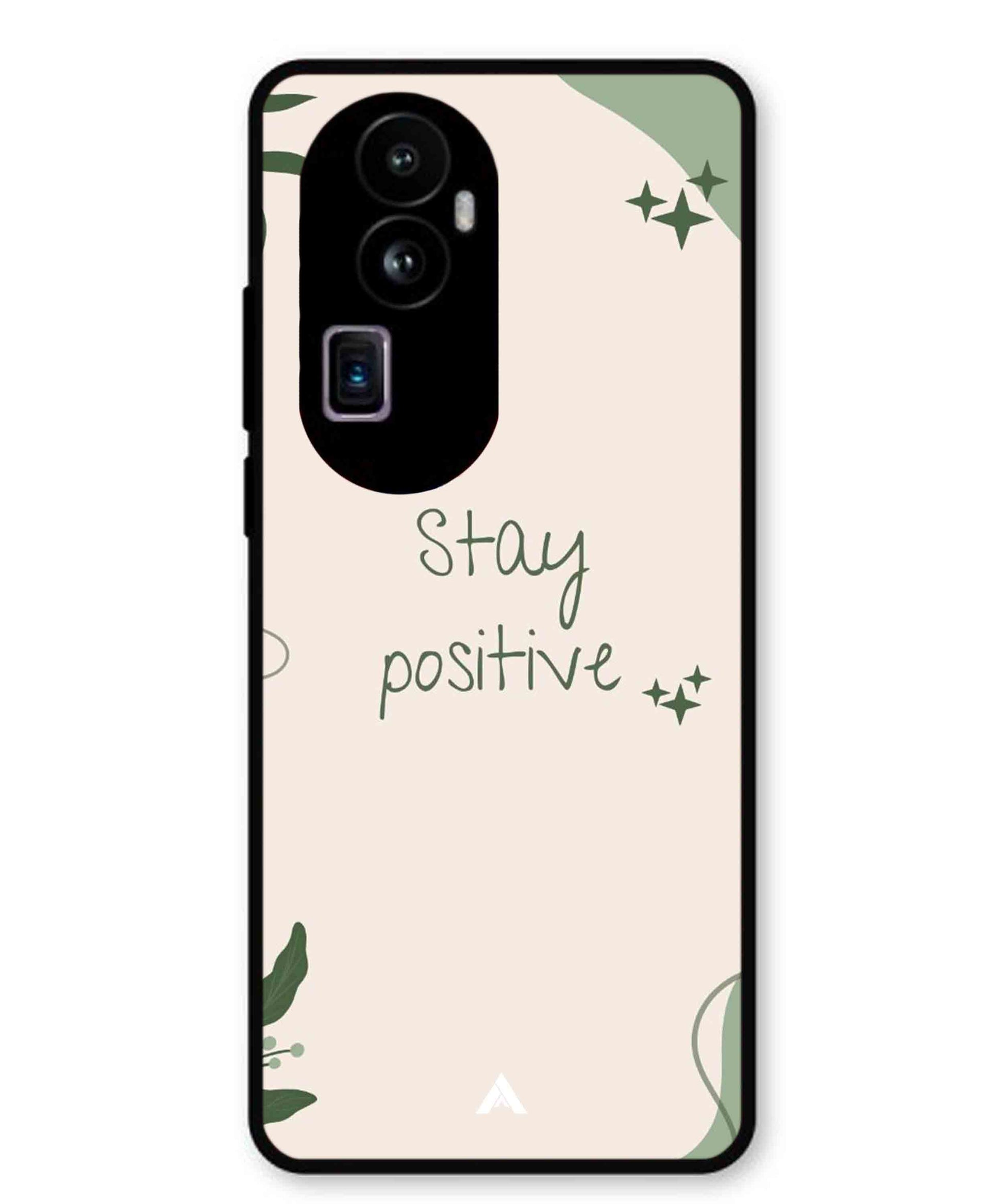 Stay Positive 1 Metal Back Cover Phone Case for Oppo Reno 10 Pro Plus