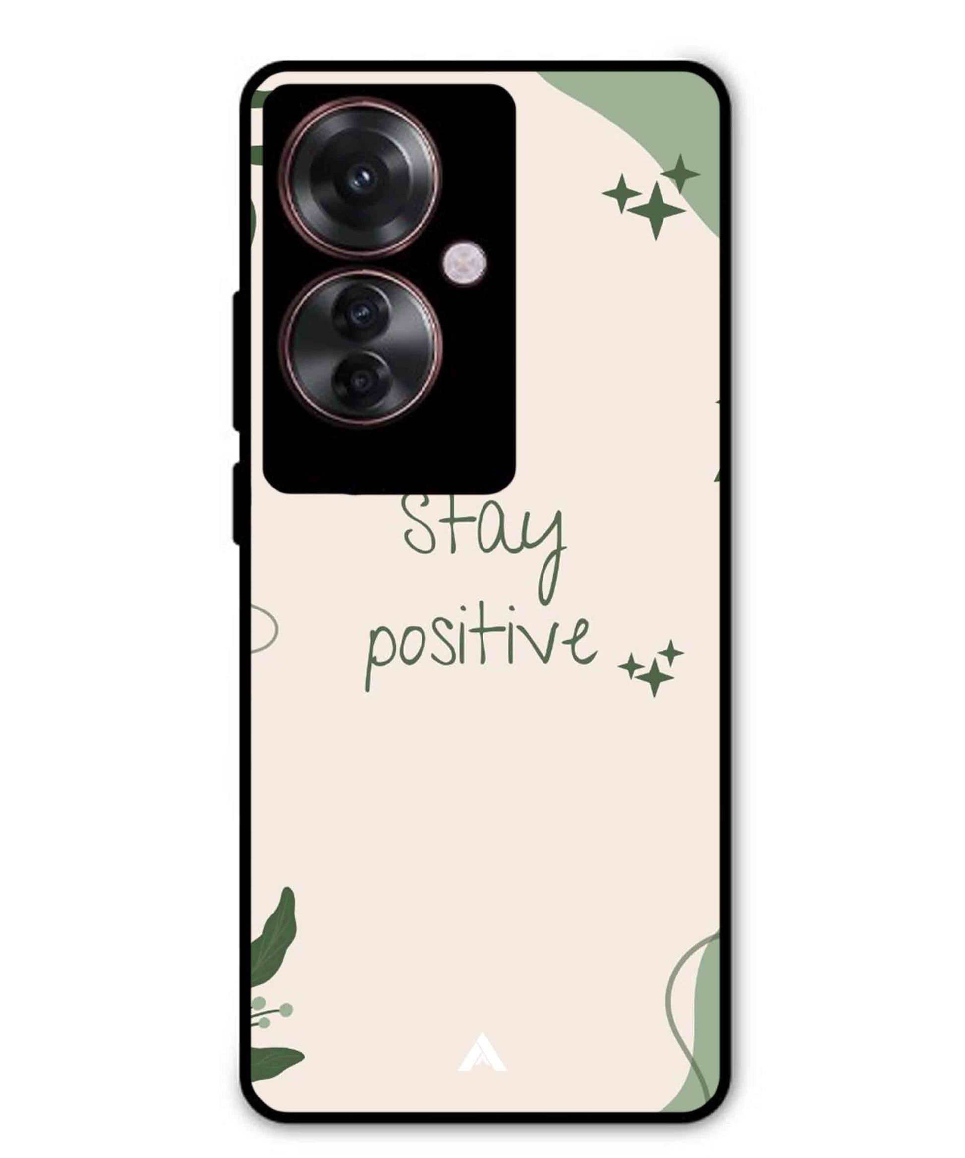 Stay Positive 1 Metal Back Cover Phone Case for Oppo Reno 11F