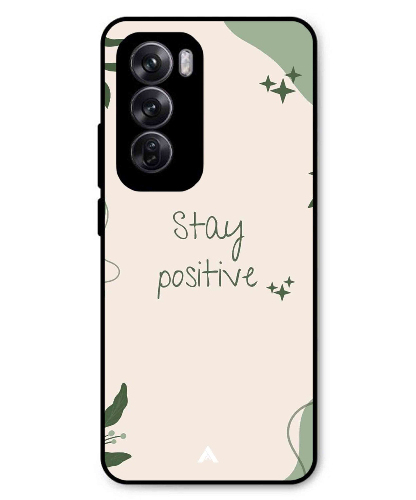 Stay Positive 1 Metal Back Cover Phone Case for Oppo Reno 12 Pro