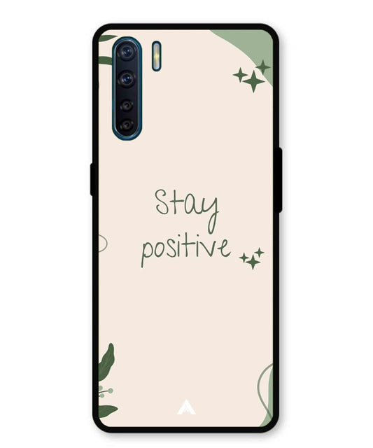 Stay Positive 1 Metal Back Cover Phone Case for Oppo Reno 3