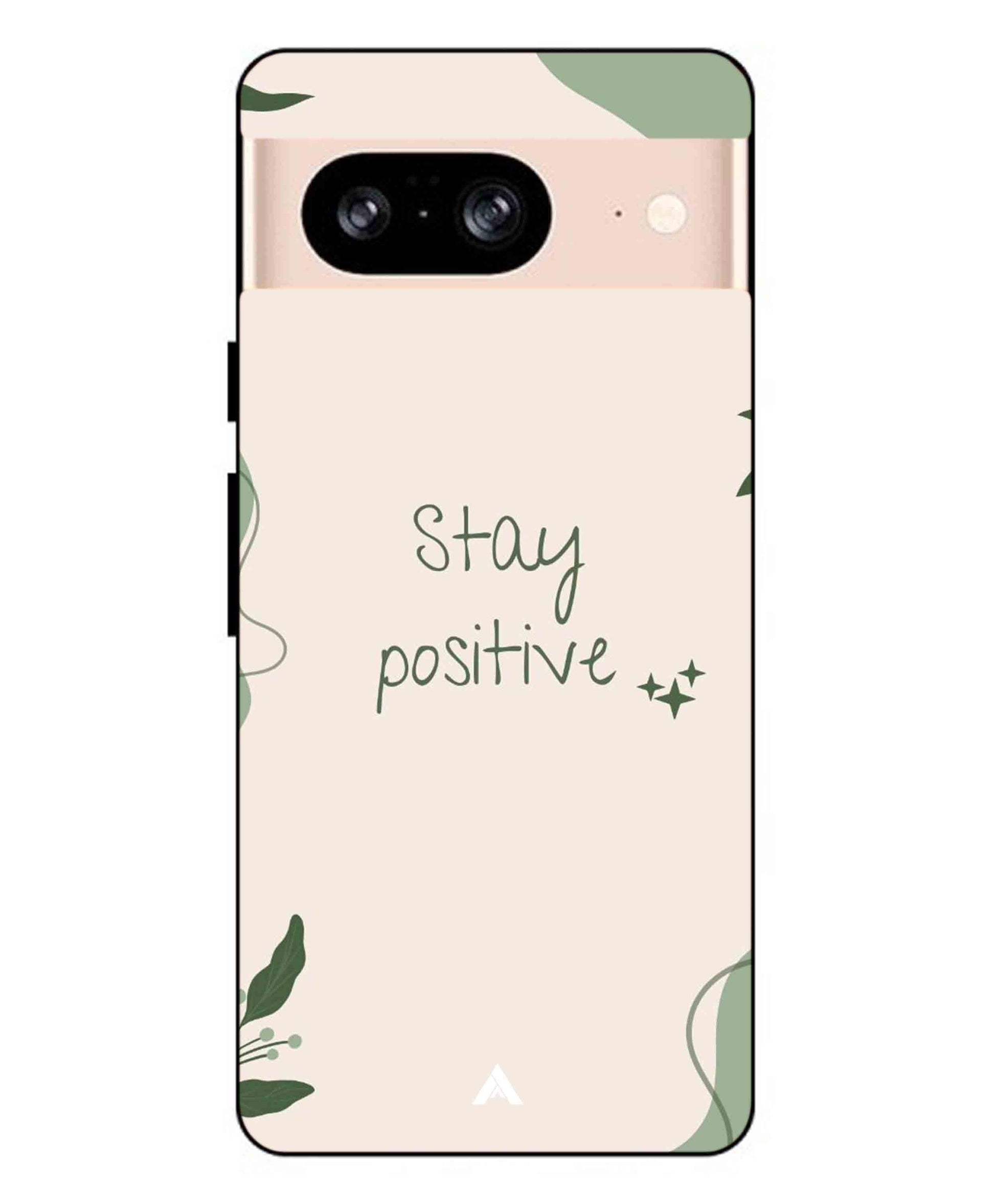 Stay Positive 1 Metal Back Cover Phone Case for Pixel 8
