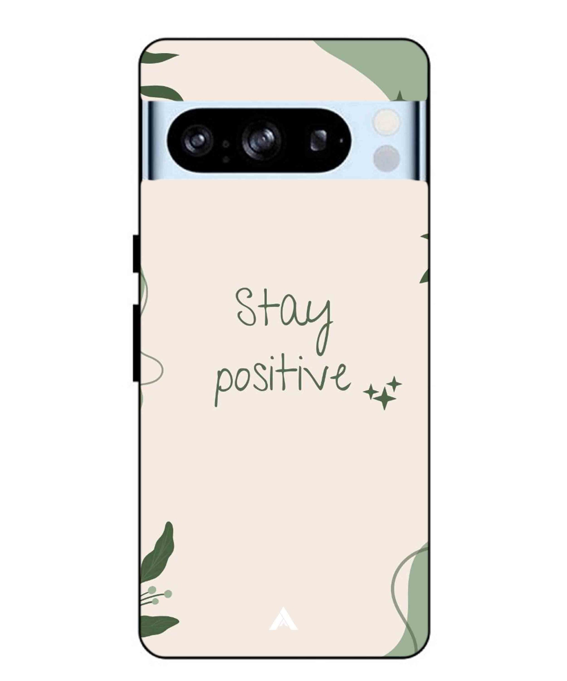 Stay Positive 1 Metal Back Cover Phone Case for Pixel 8 Pro