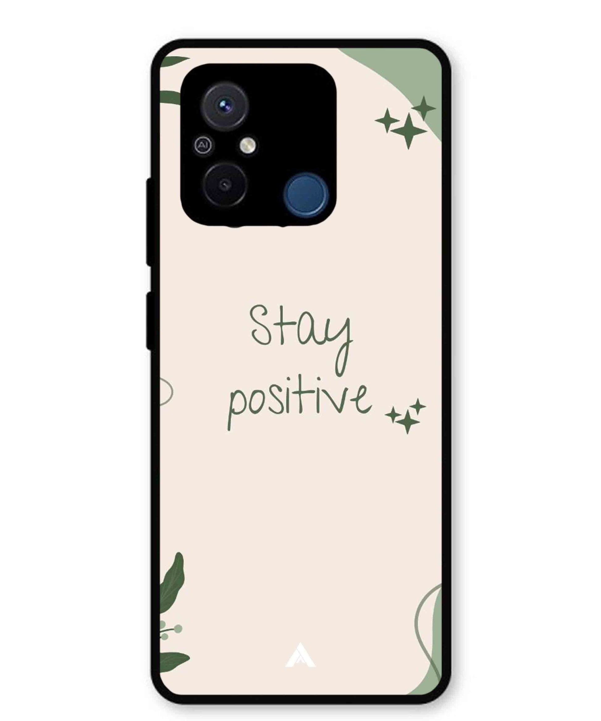 Stay Positive 1 Metal Back Cover Phone Case for Poco C55
