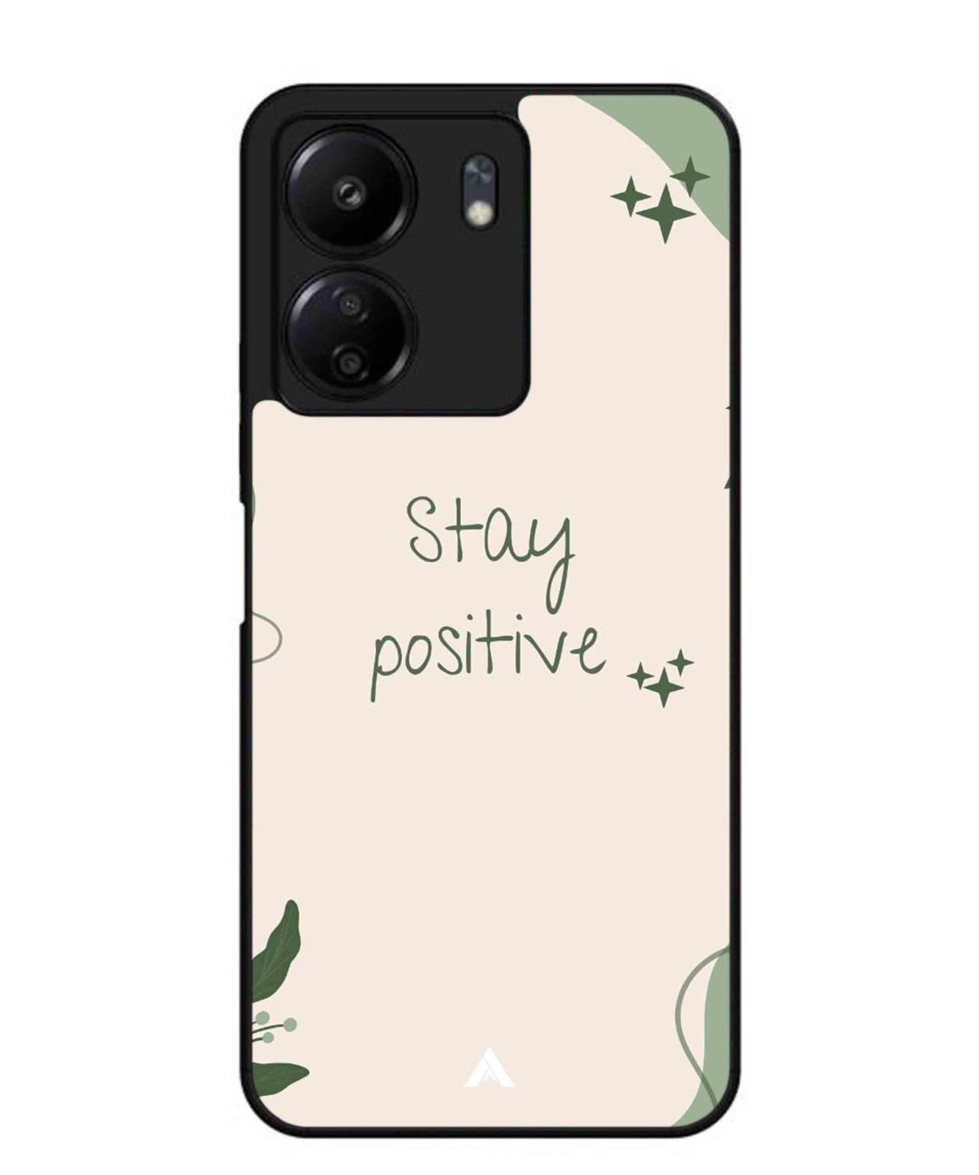 Stay Positive 1 Metal Back Cover Phone Case for Poco C65