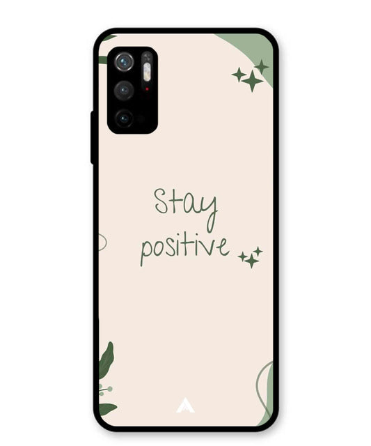 Stay Positive 1 Metal Back Cover Phone Case for Poco M3 Pro