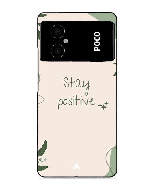 Stay Positive 1 Metal Back Cover Phone Case for Poco M4 5G