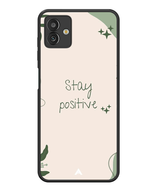 Stay Positive 1 Metal Back Cover Phone Case for Samsugn Galaxy M13 5G