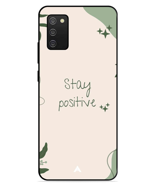 Stay Positive 1 Metal Back Cover Phone Case for Samsung Galaxy A03s