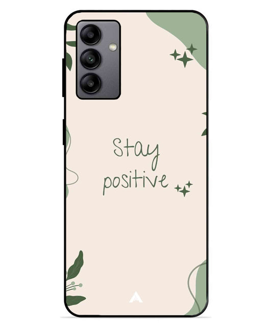 Stay Positive 1 Metal Back Cover Phone Case for Samsung Galaxy A04s