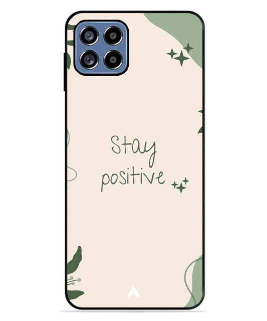 Stay Positive 1 Metal Back Cover Phone Case for Samsung Galaxy A22 5G