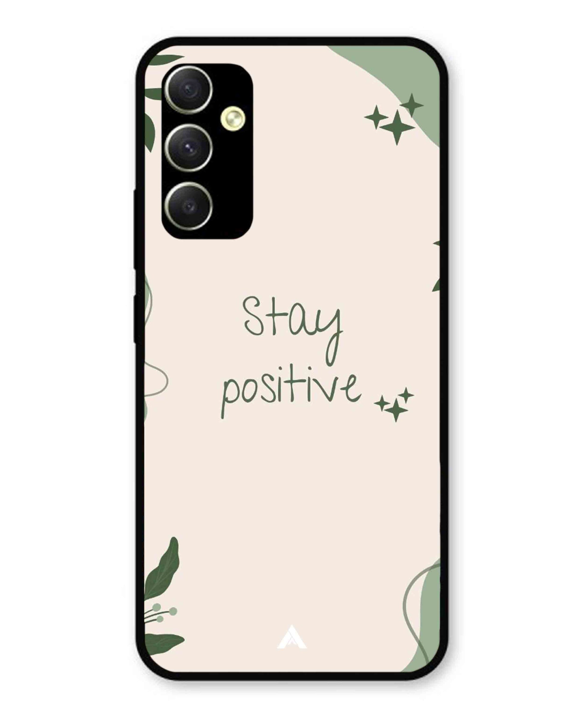 Stay Positive 1 Metal Back Cover Phone Case for Samsung Galaxy A34 5G
