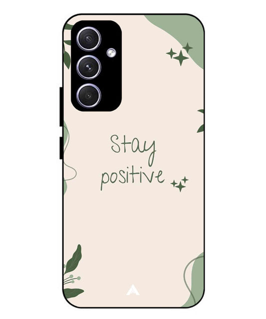 Stay Positive 1 Metal Back Cover Phone Case for Samsung Galaxy A55