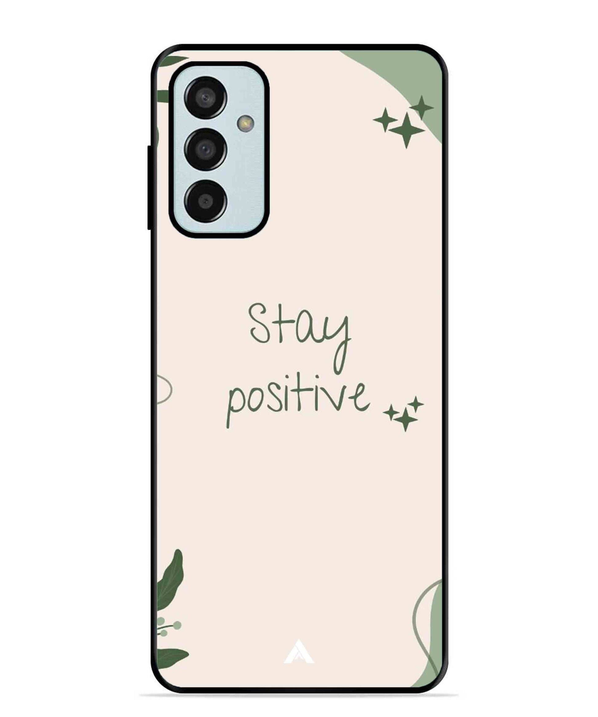 Stay Positive 1 Metal Back Cover Phone Case for Samsung Galaxy M13 4G