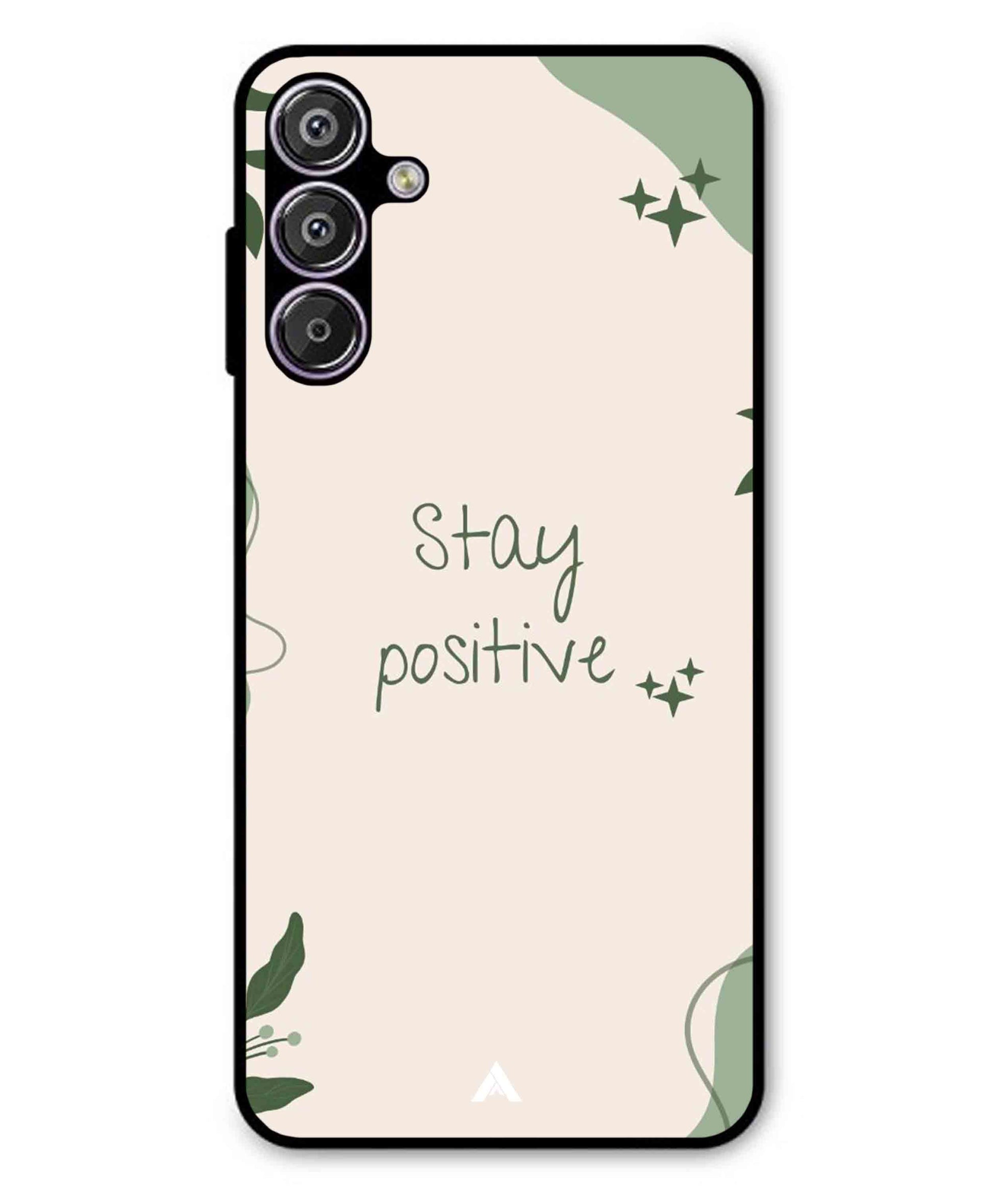 Stay Positive 1 Metal Back Cover Phone Case for Samsung Galaxy M16