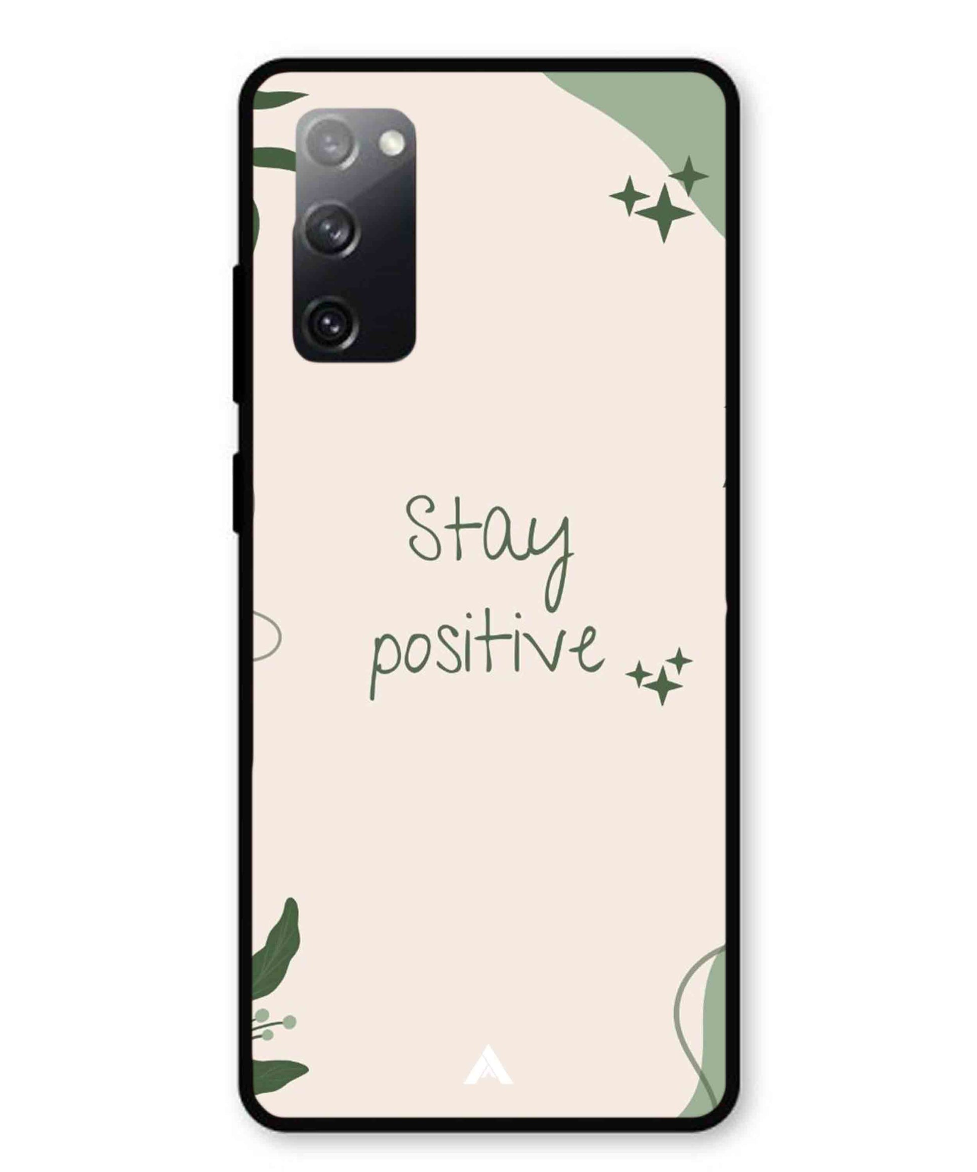Stay Positive 1 Metal Back Cover Phone Case for Samsung Galaxy S20 Fe