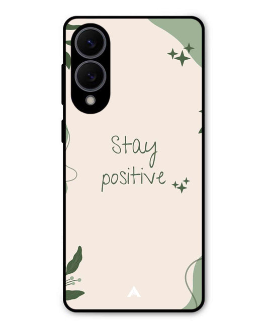 Stay Positive 1 Metal Back Cover Phone Case for Samsung Galaxy S25 Edge