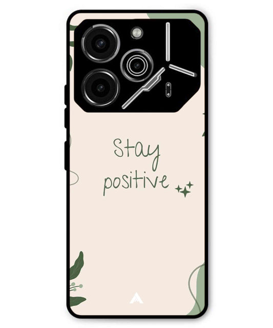 Stay Positive 1 Metal Back Cover Phone Case for Tecno Pova 6 Pro