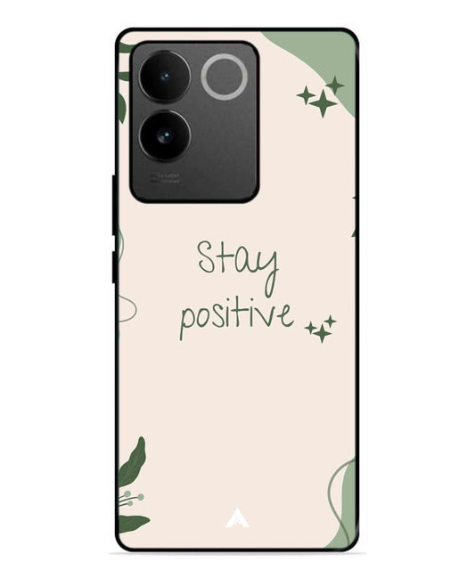 Stay Positive 1 Metal Back Cover Phone Case for Vivo T2 Pro