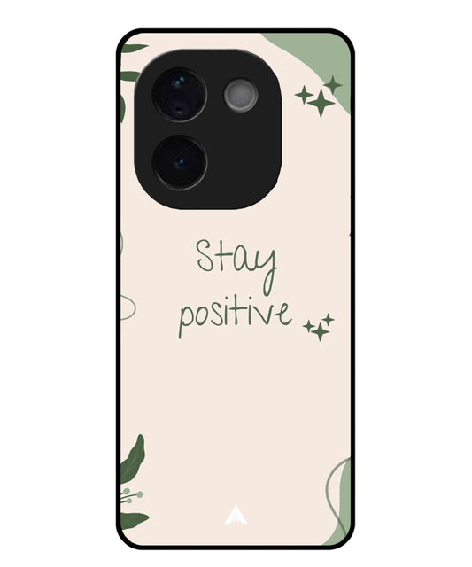 Stay Positive 1 Metal Back Cover Phone Case for Vivo T3 Pro