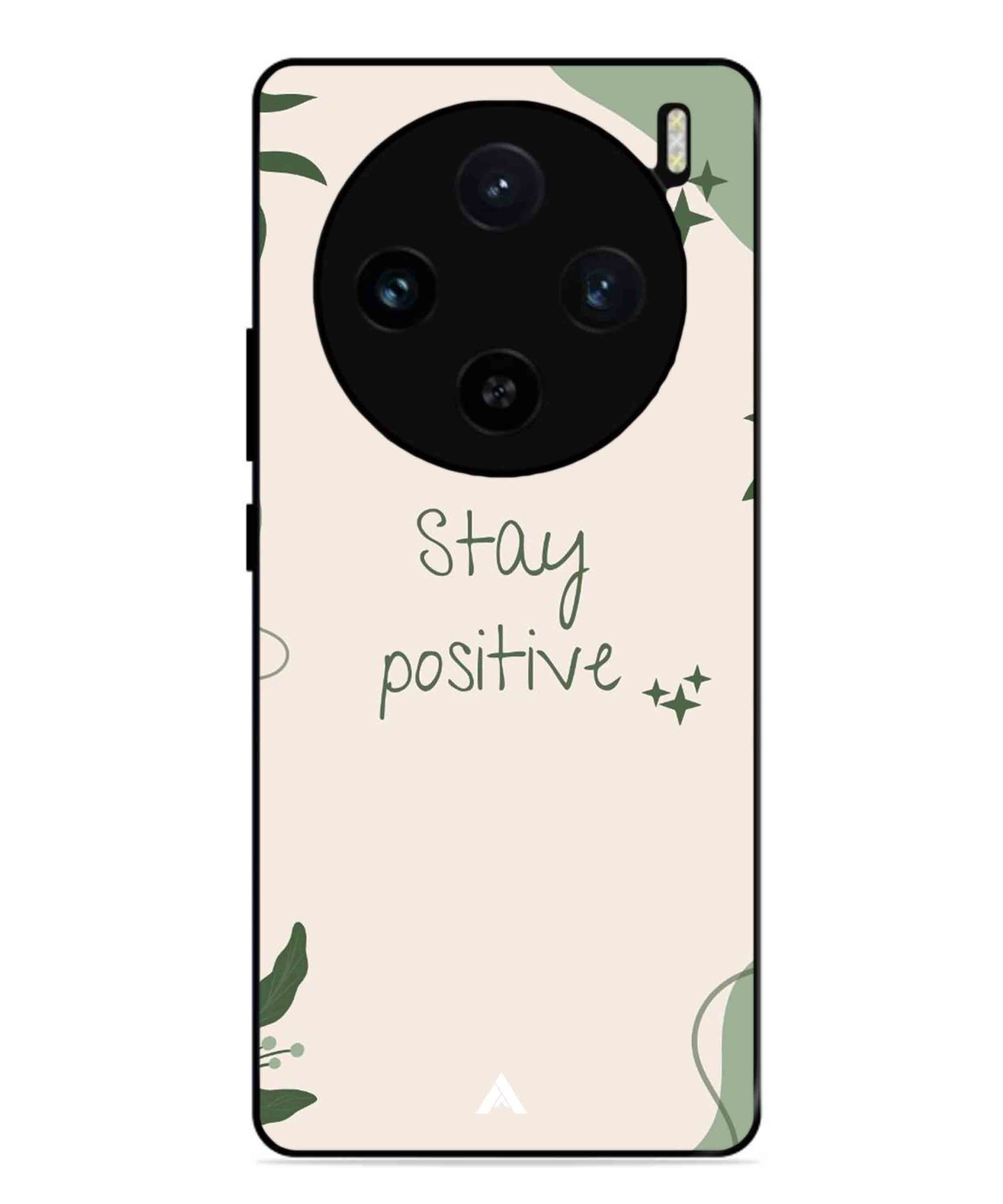 Stay Positive 1 Metal Back Cover Phone Case for Vivo X100 Pro