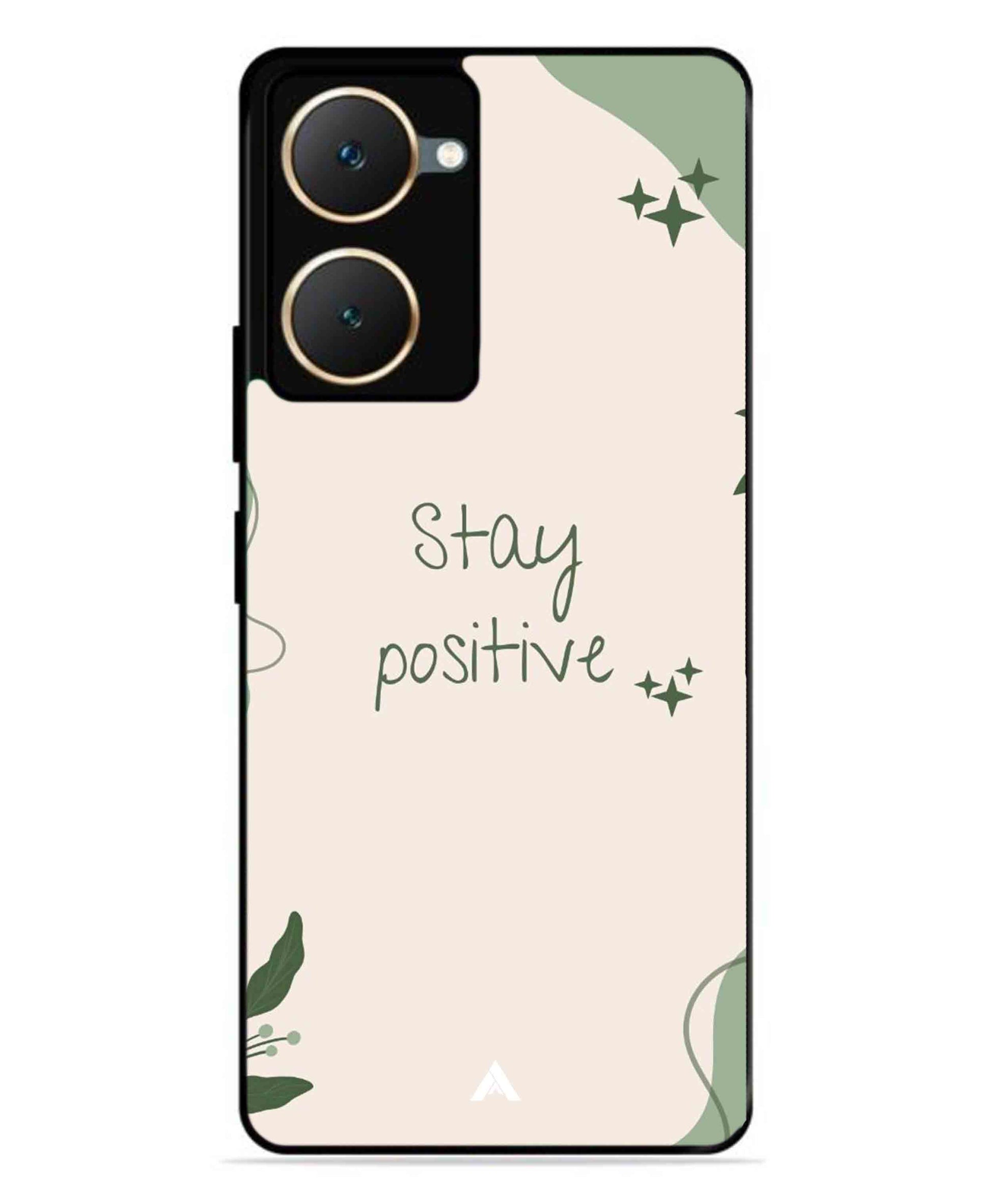 Stay Positive 1 Metal Back Cover Phone Case for Vivo Y18