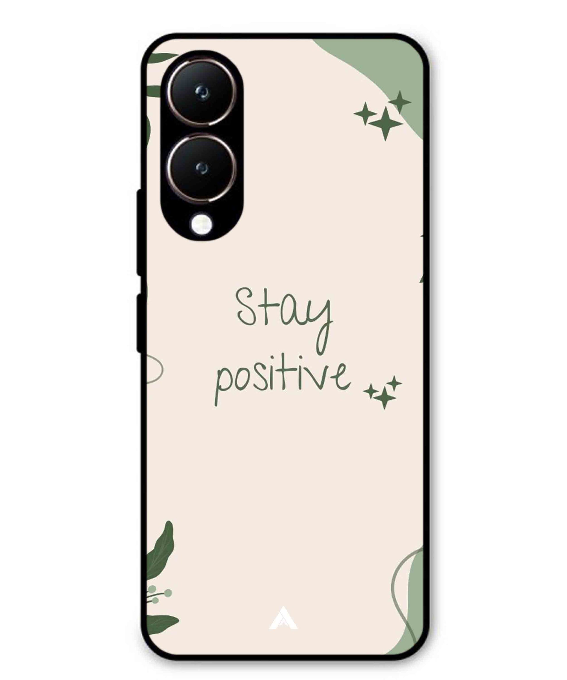 Stay Positive 1 Metal Back Cover Phone Case for Vivo Y28