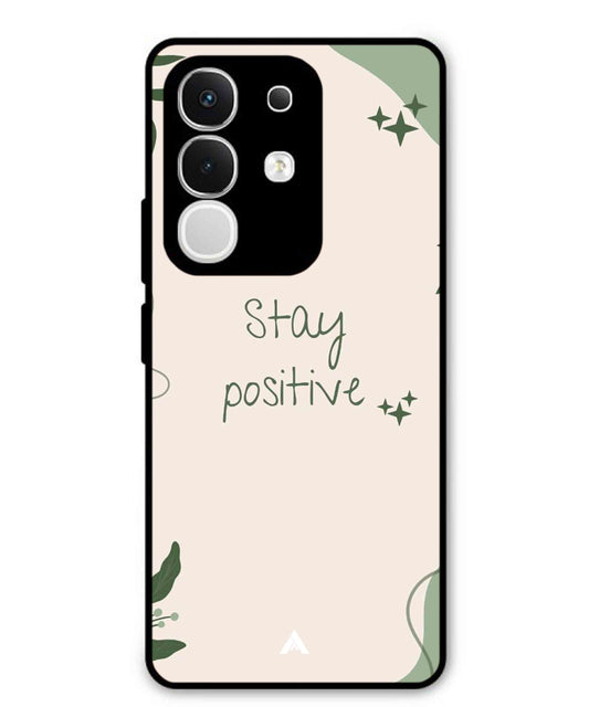 Stay Positive 1 Metal Back Cover Phone Case for Vivo Y29 4G