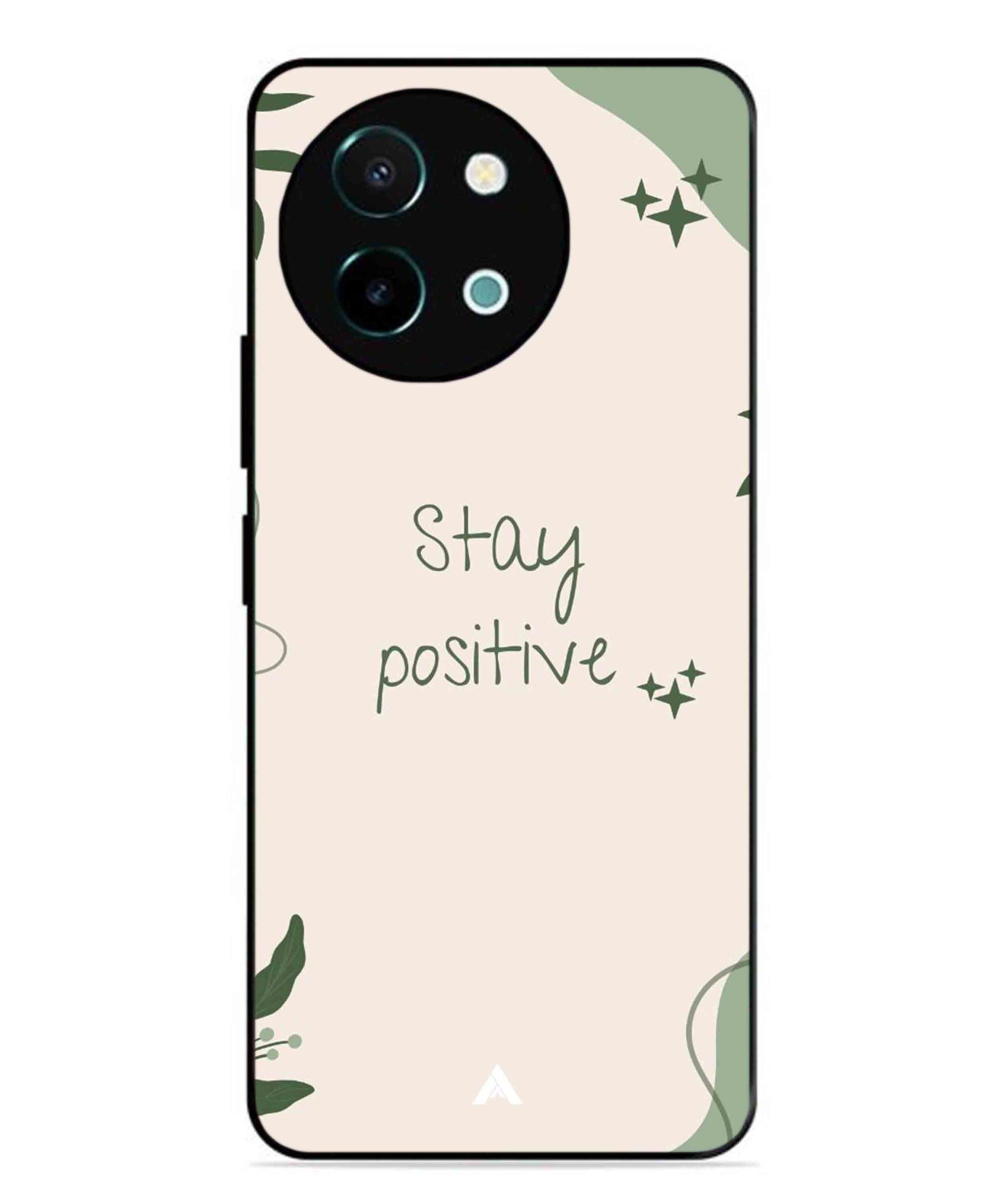 Stay Positive 1 Metal Back Cover Phone Case for Vivo Y38