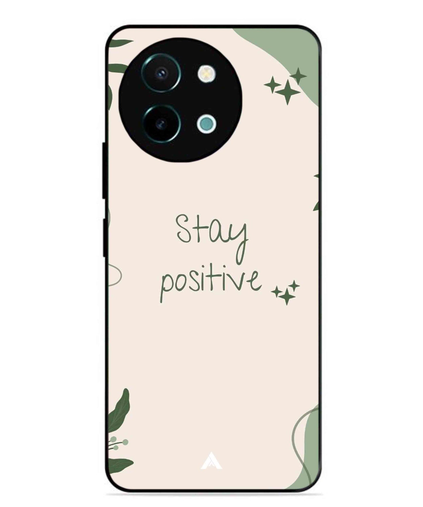 Stay Positive 1 Metal Back Cover Phone Case for Vivo Y58
