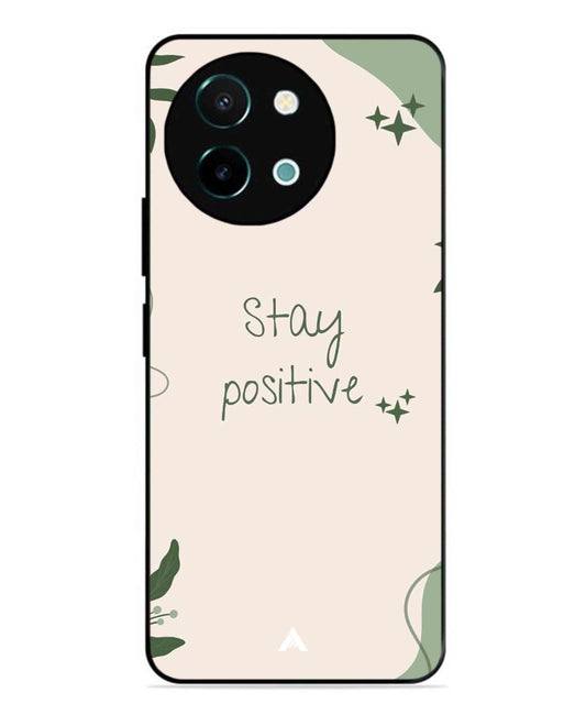 Stay Positive 1 Metal Back Cover Phone Case for Vivo Y58