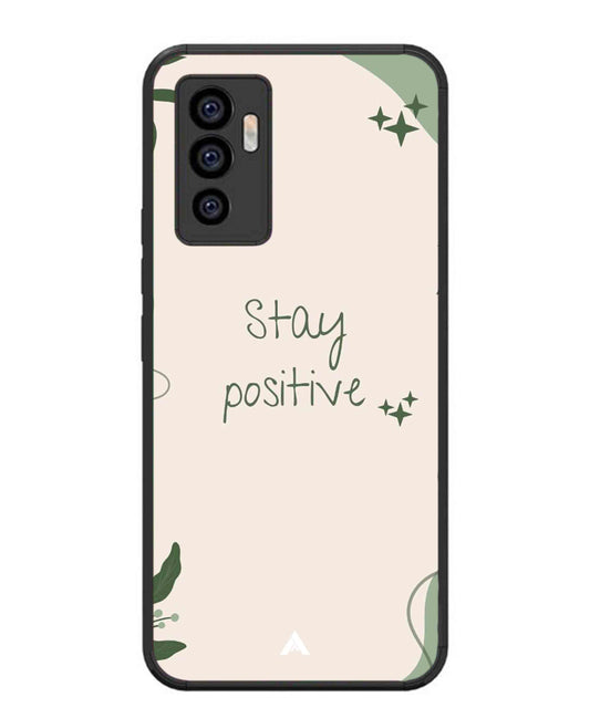 Stay Positive 1 Metal Back Cover Phone Case for Vivo Y75 4G