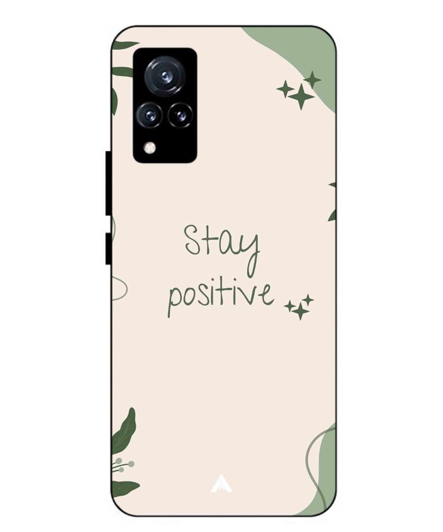 Stay Positive 1 Metal Back Cover Phone Case for Vivo v21