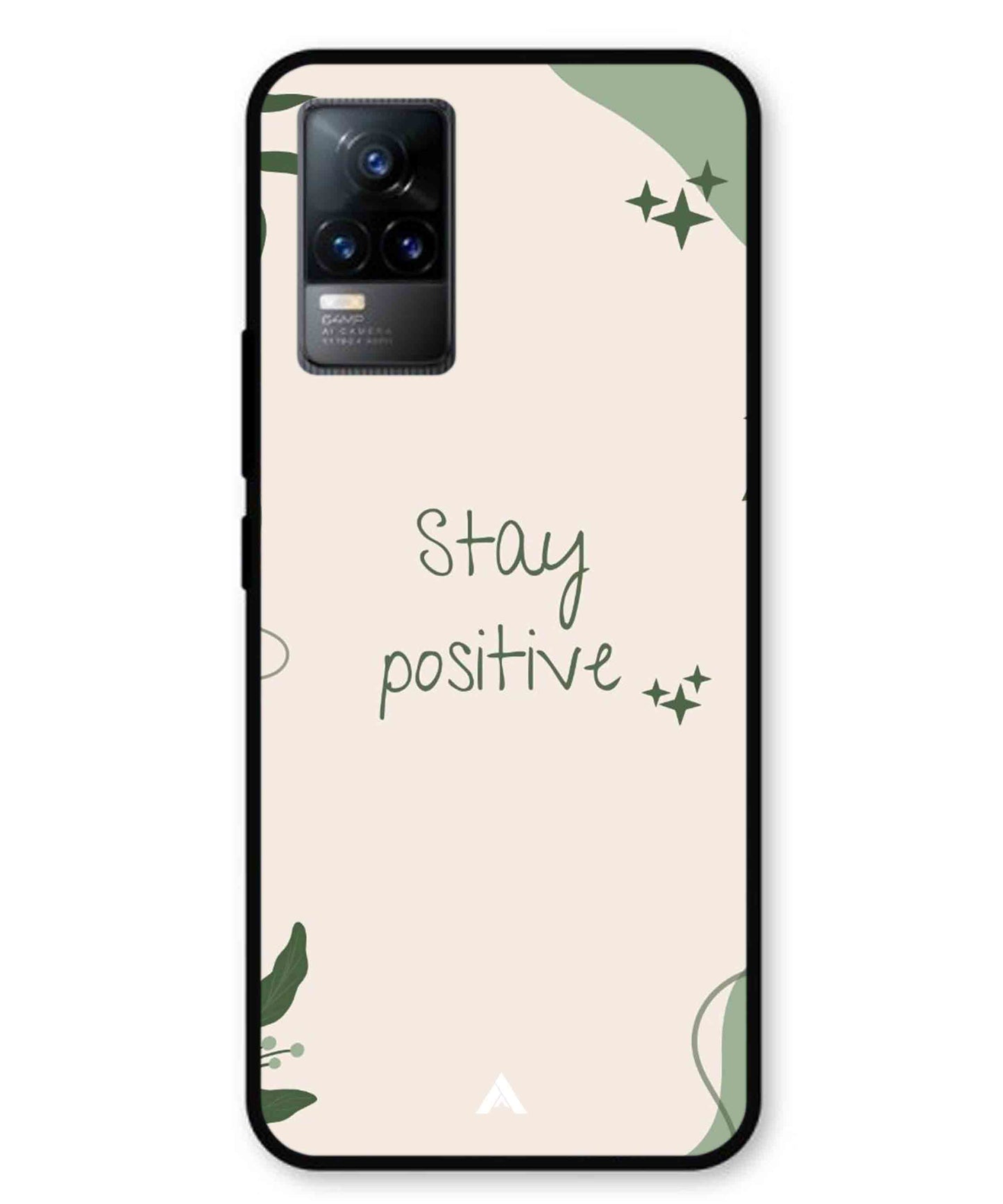 Stay Positive 1 Metal Back Cover Phone Case for Vivo v21e 4G