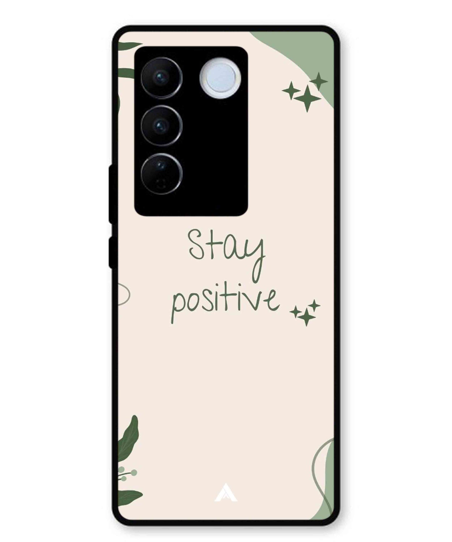 Stay Positive 1 Metal Back Cover Phone Case for Vivo v27 Pro