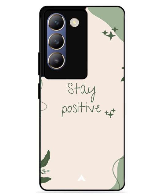 Stay Positive 1 Metal Back Cover Phone Case for Vivo v30 Lite