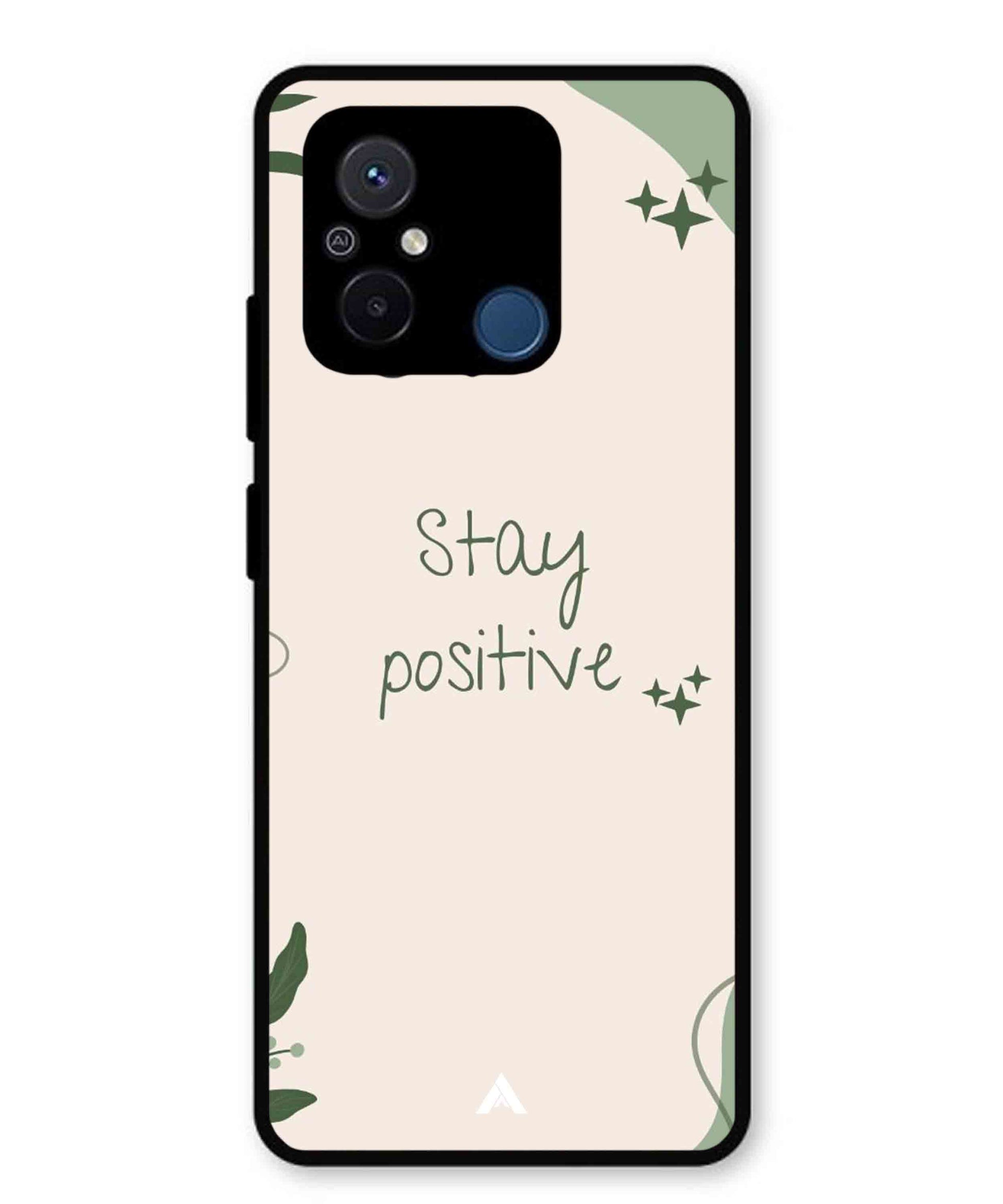 Stay Positive 1 Metal Back Cover Phone Case for Xiaomi Redmi 12C