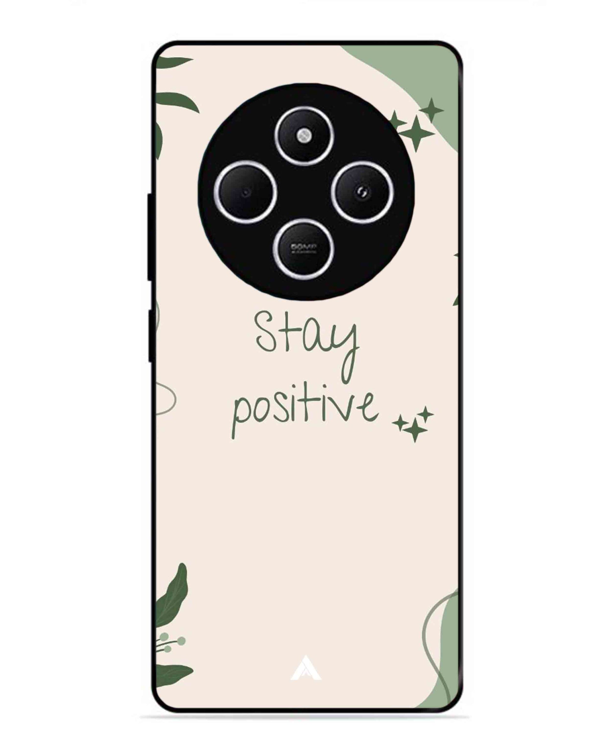 Stay Positive 1 Metal Back Cover Phone Case for Xiaomi Redmi 14C