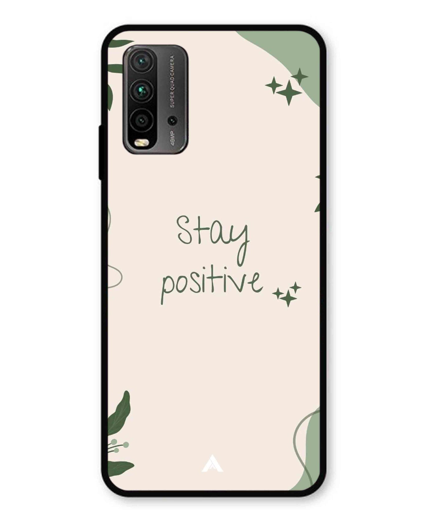 Stay Positive 1 Metal Back Cover Phone Case for Xiaomi Redmi 9 Power