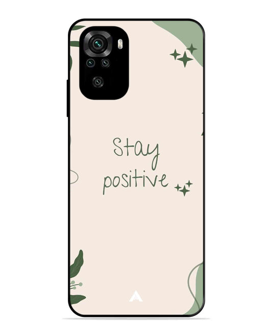 Stay Positive 1 Metal Back Cover Phone Case for Xiaomi Redmi Note 10S