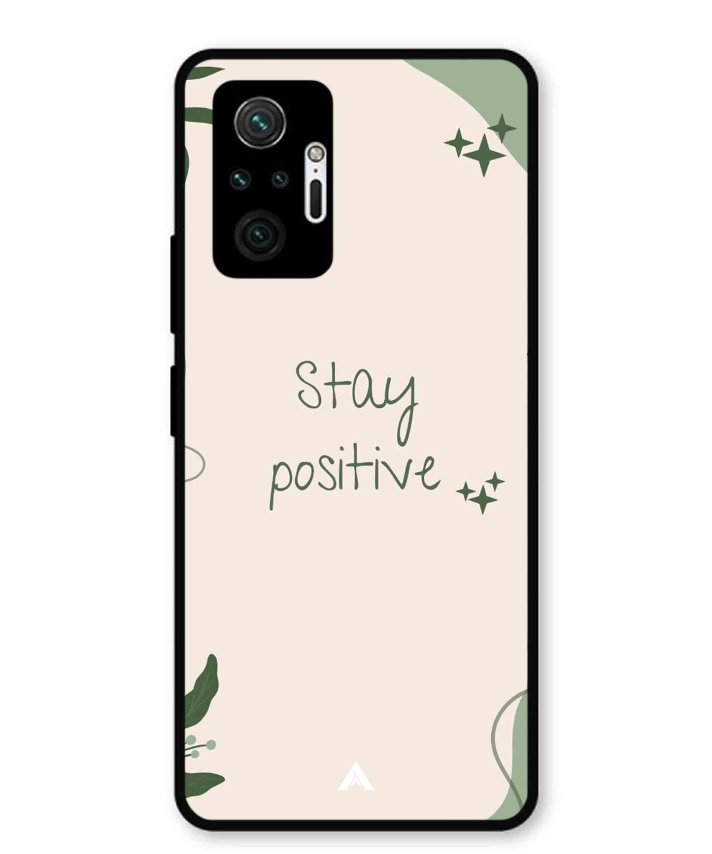 Stay Positive 1 Metal Back Cover Phone Case for Xiaomi Redmi Note 10 Pro