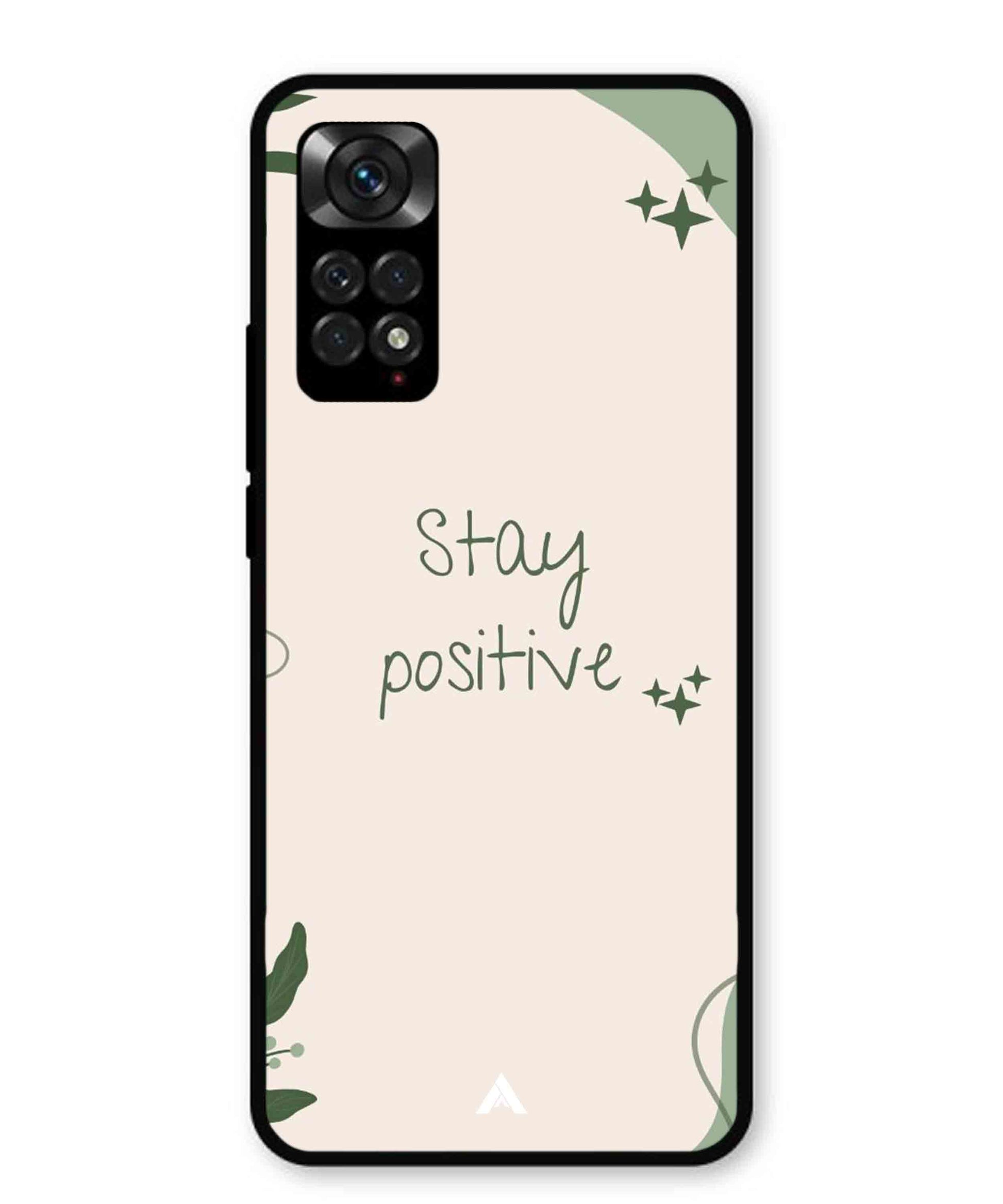Stay Positive 1 Metal Back Cover Phone Case for Xiaomi Redmi Note 11s