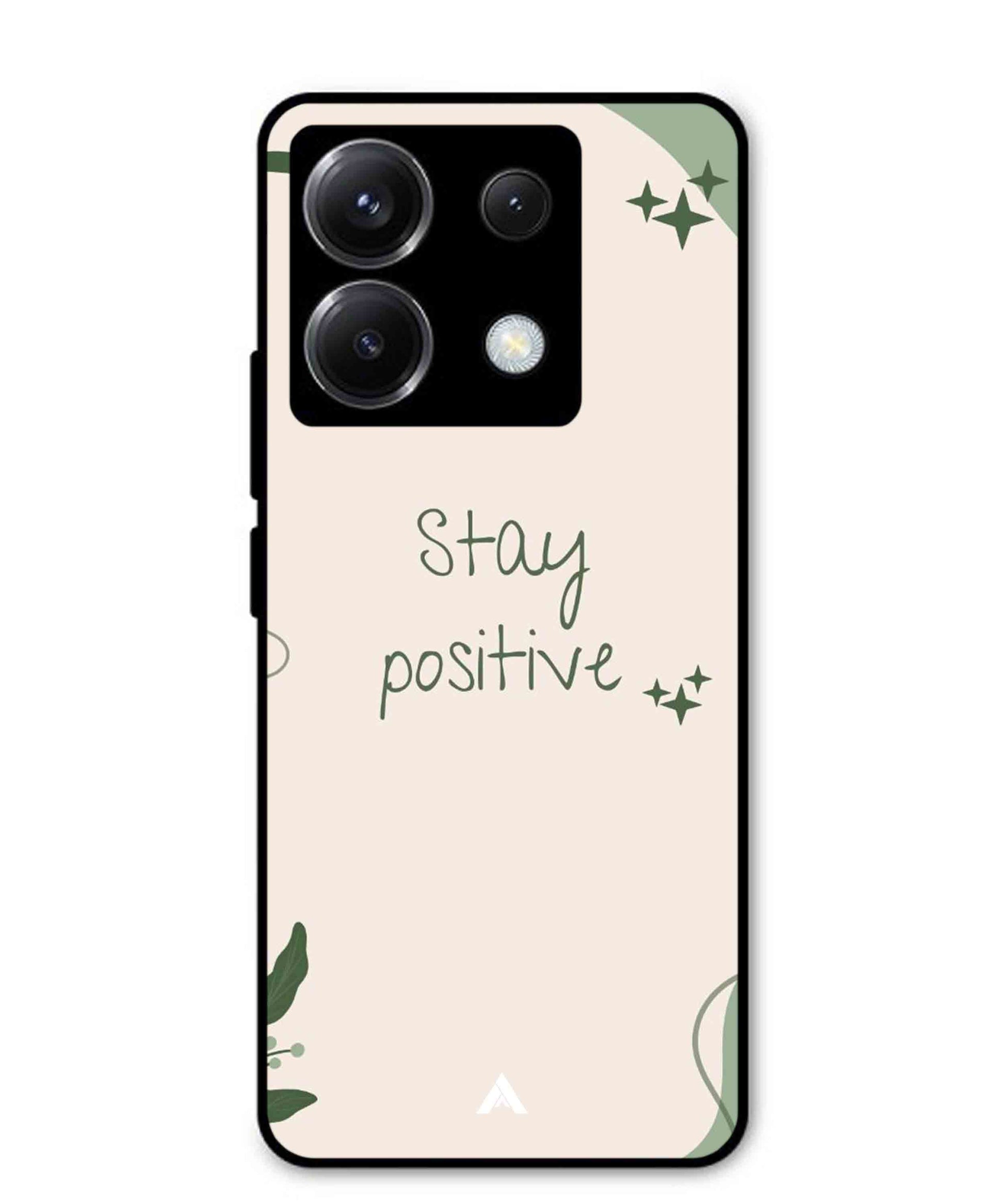 Stay Positive 1 Metal Back Cover Phone Case for Xiaomi Redmi Note 13 Pro