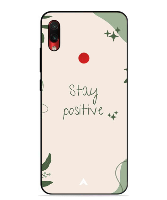 Stay Positive 1 Metal Back Cover Phone Case for Xiaomi Redmi Note 7s