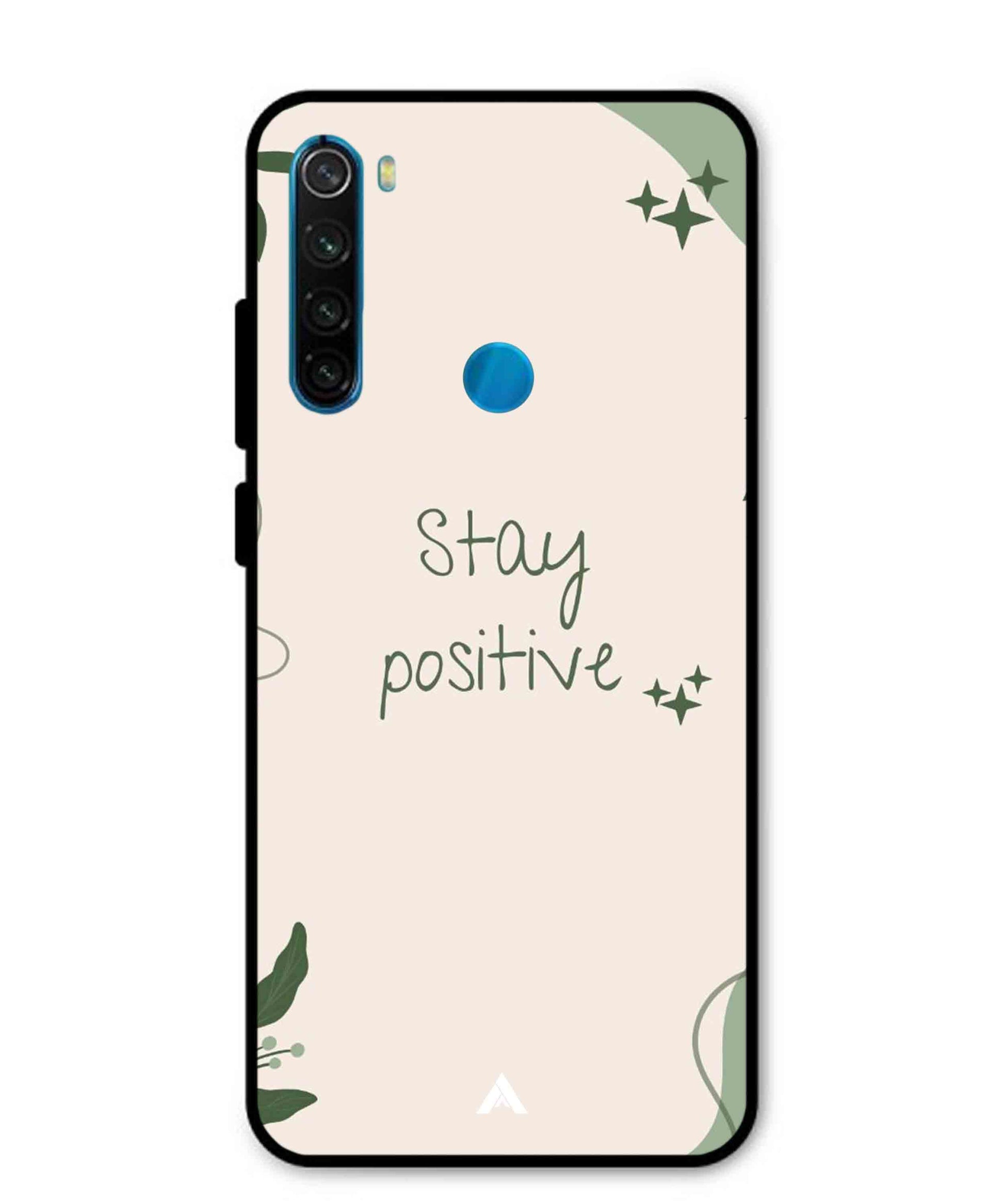 Stay Positive 1 Metal Back Cover Phone Case for Xiaomi Redmi Note 8