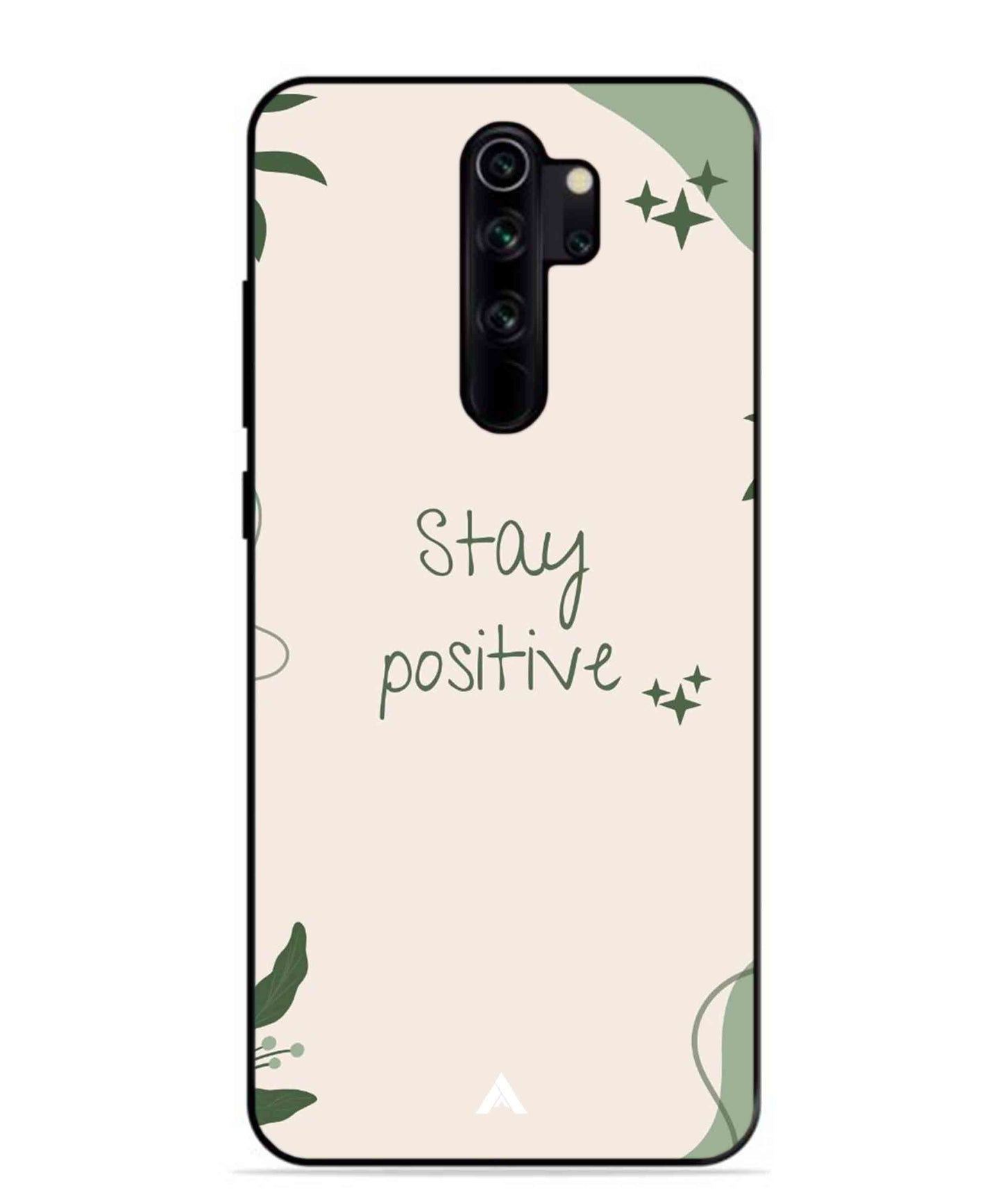 Stay Positive 1 Metal Back Cover Phone Case for Xiaomi Redmi Note 8 Pro
